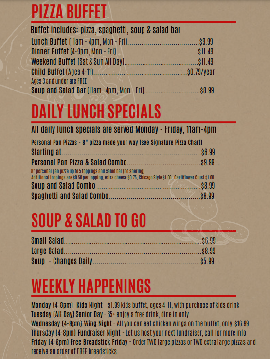 Our Menu The Dough Shed