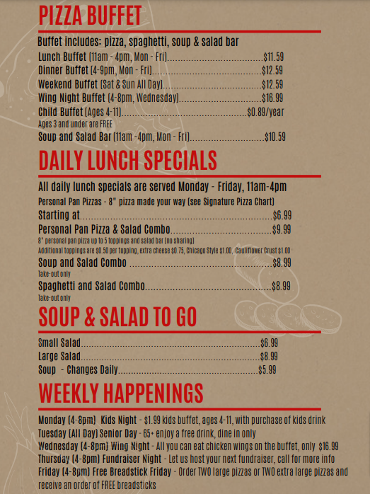 Our Menu The Dough Shed